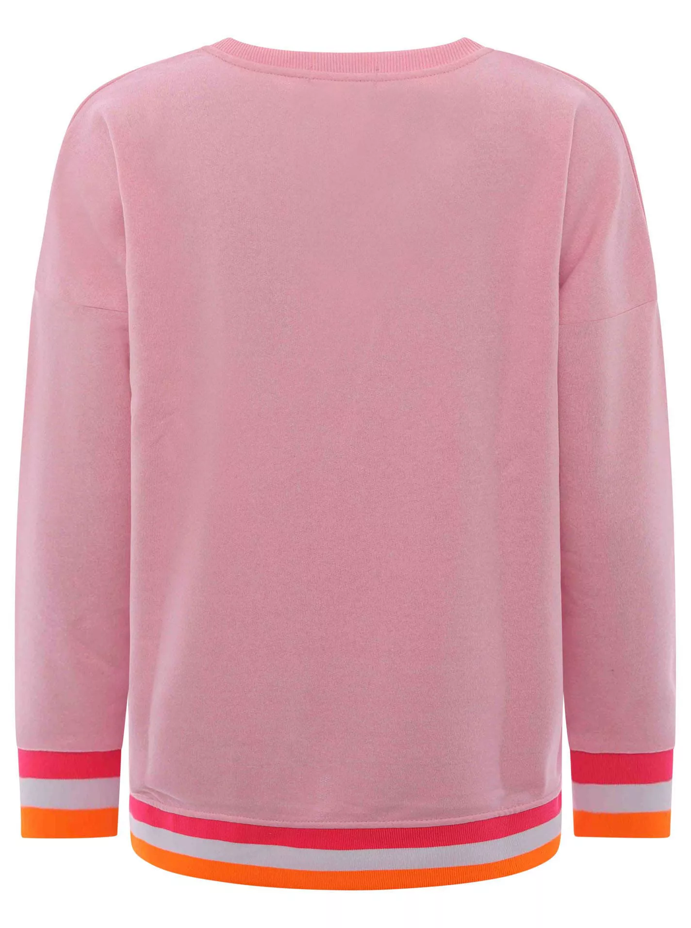 Zwillingsherz Sweatshirt mit V-Ausschnitt, Frontprint, Vokuhila Schnitt günstig online kaufen