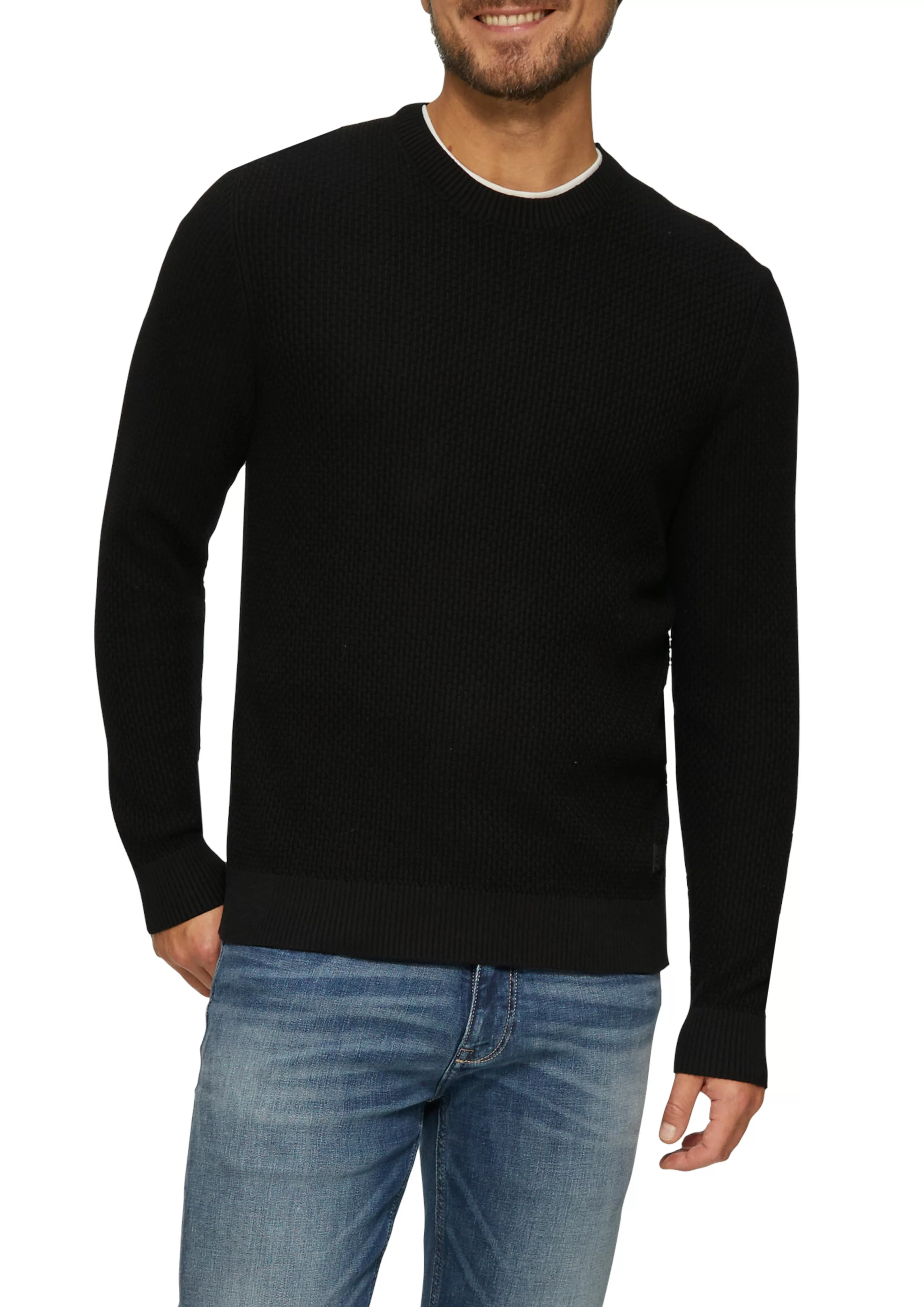 s.Oliver Strickpullover mit Rundhalsausschnitt günstig online kaufen