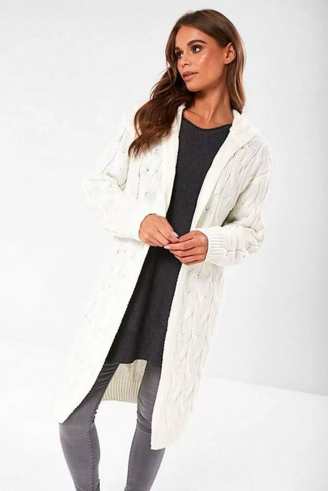 Worldclassca Longstrickjacke Worldclassca Strickjacke Cardigan Kapuze Stric günstig online kaufen