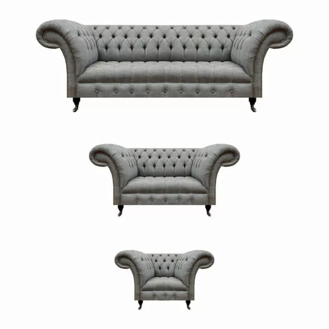 JVmoebel Chesterfield-Sofa Sofagarnitur 3tlg Polstermöbel Wohnzimmer Luxus günstig online kaufen