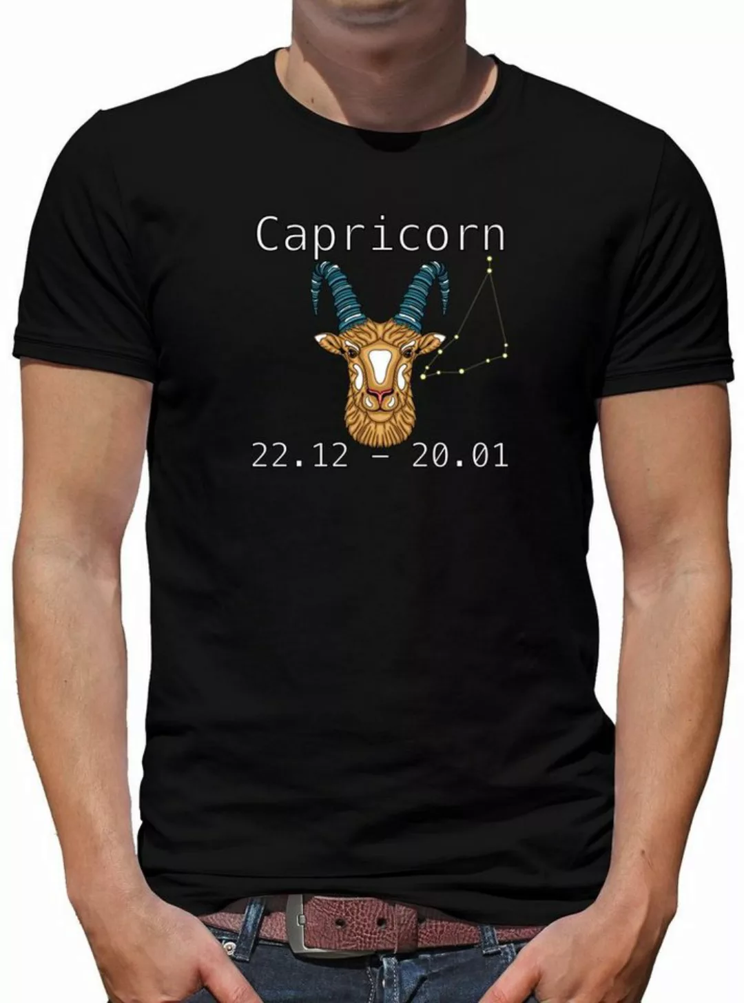 TShirt-People Print-Shirt Sternzeichen Steinbock Modern Art günstig online kaufen