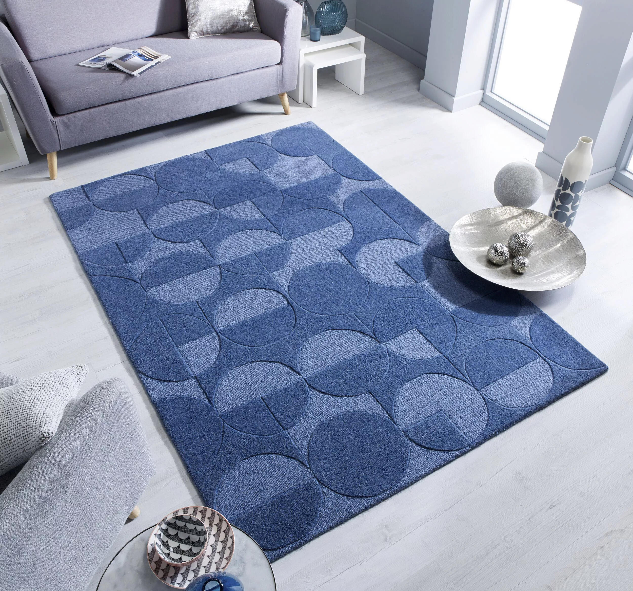 FLAIR RUGS Wollteppich »Gigi«, rechteckig, aus 100% Wolle, geometrisches De günstig online kaufen