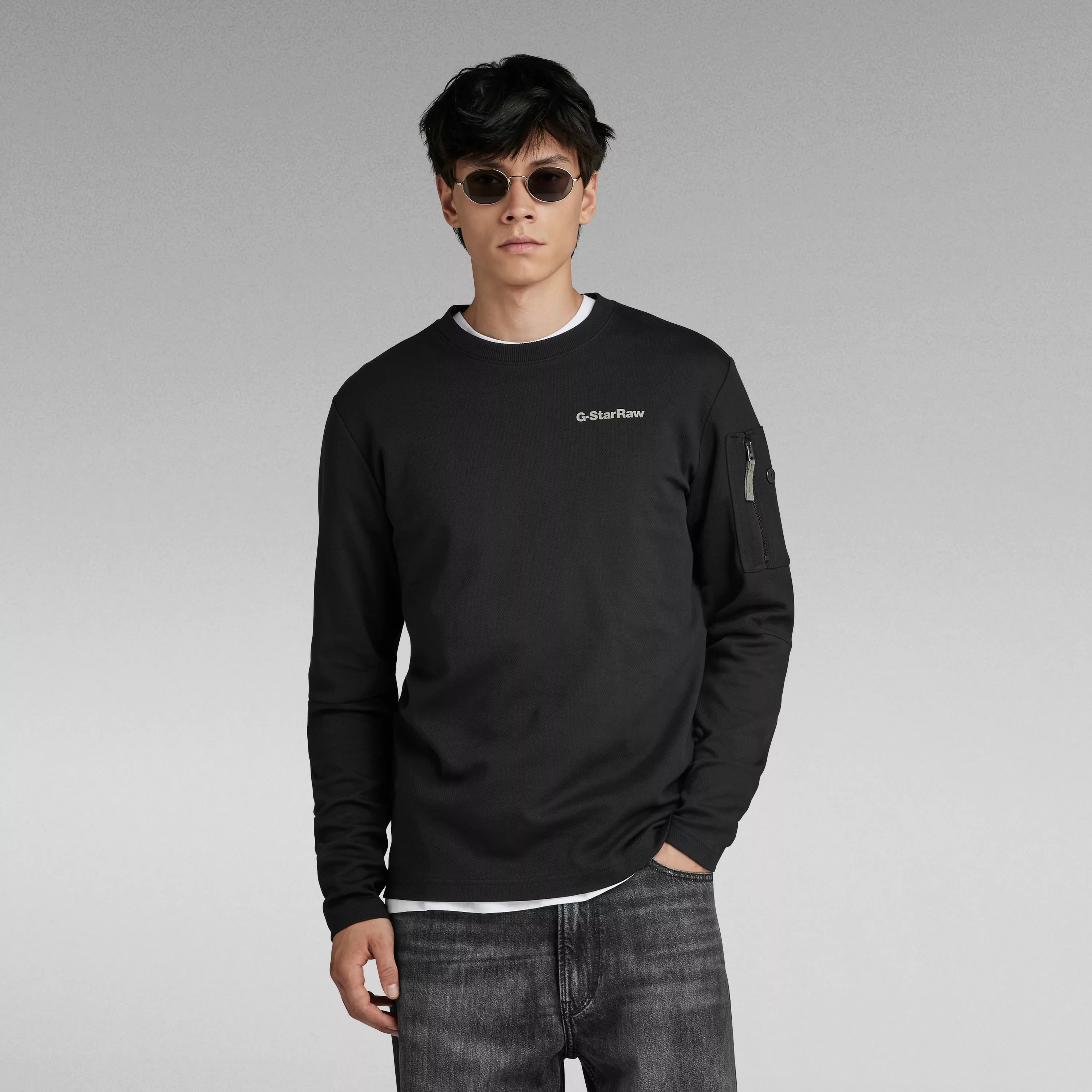 G-STAR Longsleeve, mit Reißverschlusstasche am Arm günstig online kaufen