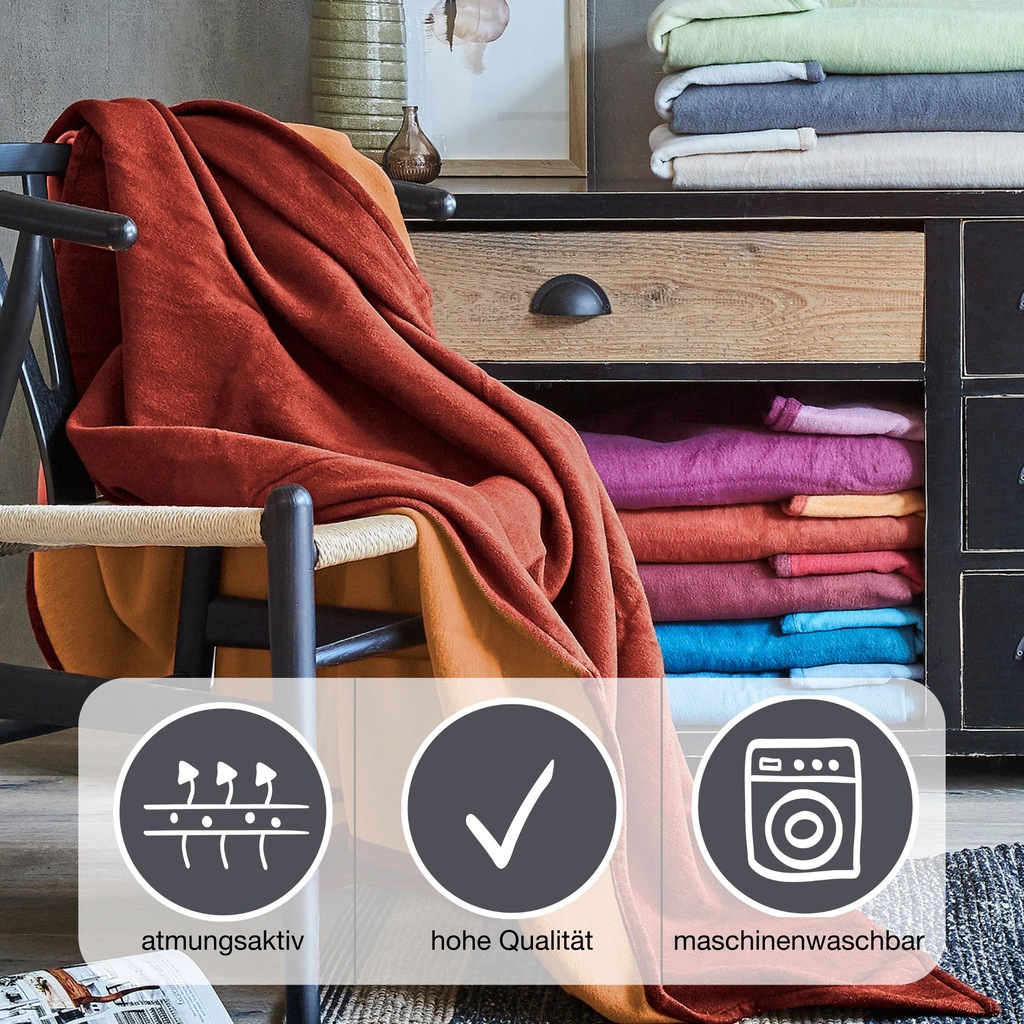 IBENA Wohndecke »Cotton Pur«, in trendigen Farben günstig online kaufen