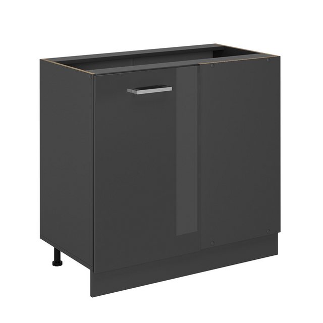 Vicco Eckunterschrank R-Line, Anthrazit Hochglanz/Anthrazit, 86 cm ohne Arb günstig online kaufen