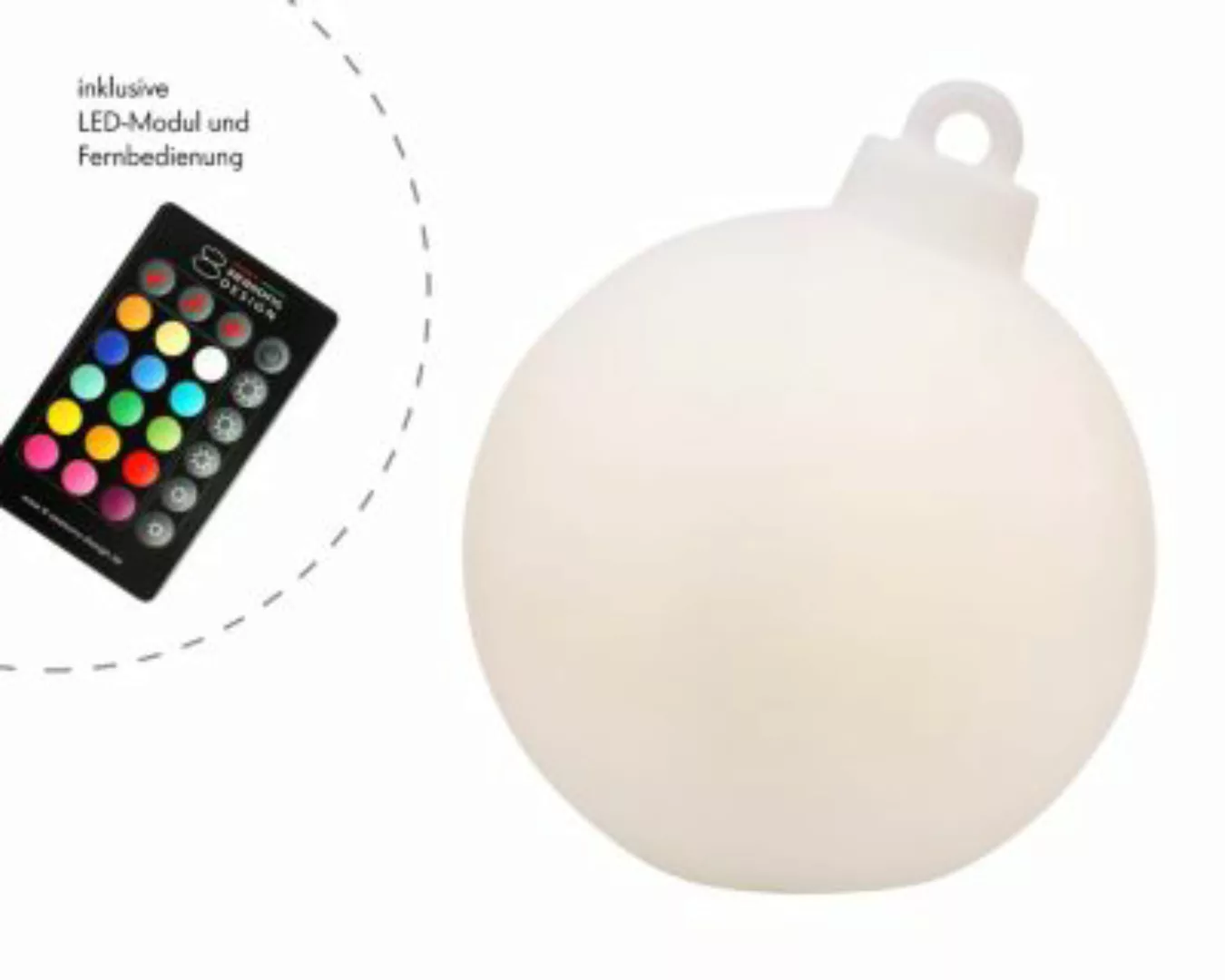 8 seasons design Shining Christmas Ball (RGB) Gartenleuchte weiß günstig online kaufen