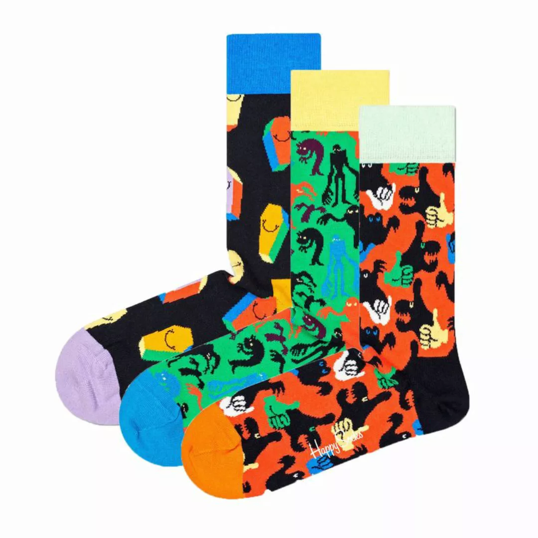 Happy Socks 3er Pack Socken - Halloween, Geschenkbox, gemischte Farben günstig online kaufen