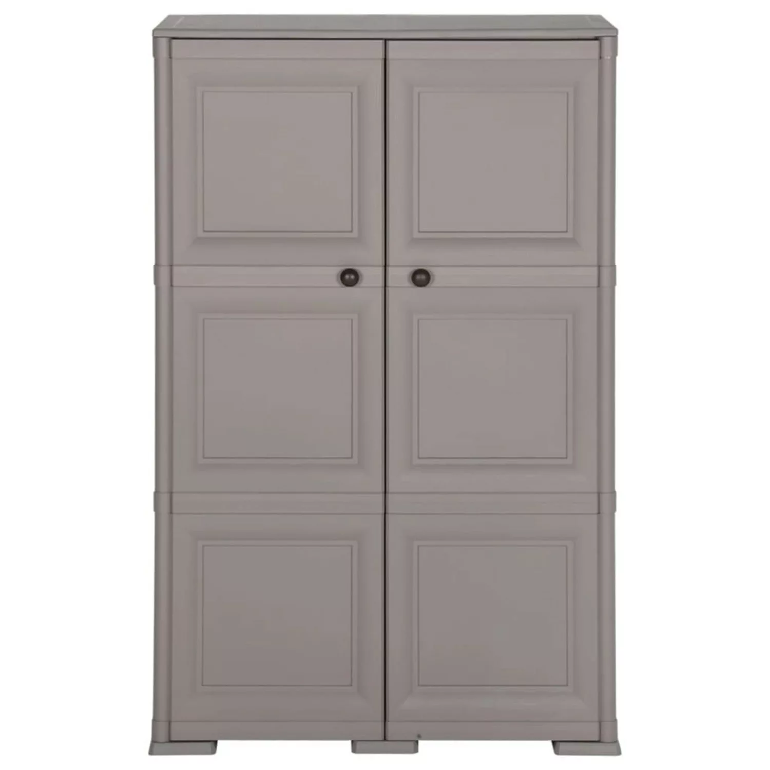 vidaXL Kunststoffschrank 79x43x125 cm Holzdesign Grau günstig online kaufen