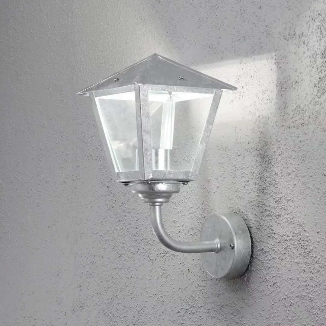 Moderne LED Wandleuchte Benu aus Stahl und Glas in klar, dimmbar günstig online kaufen