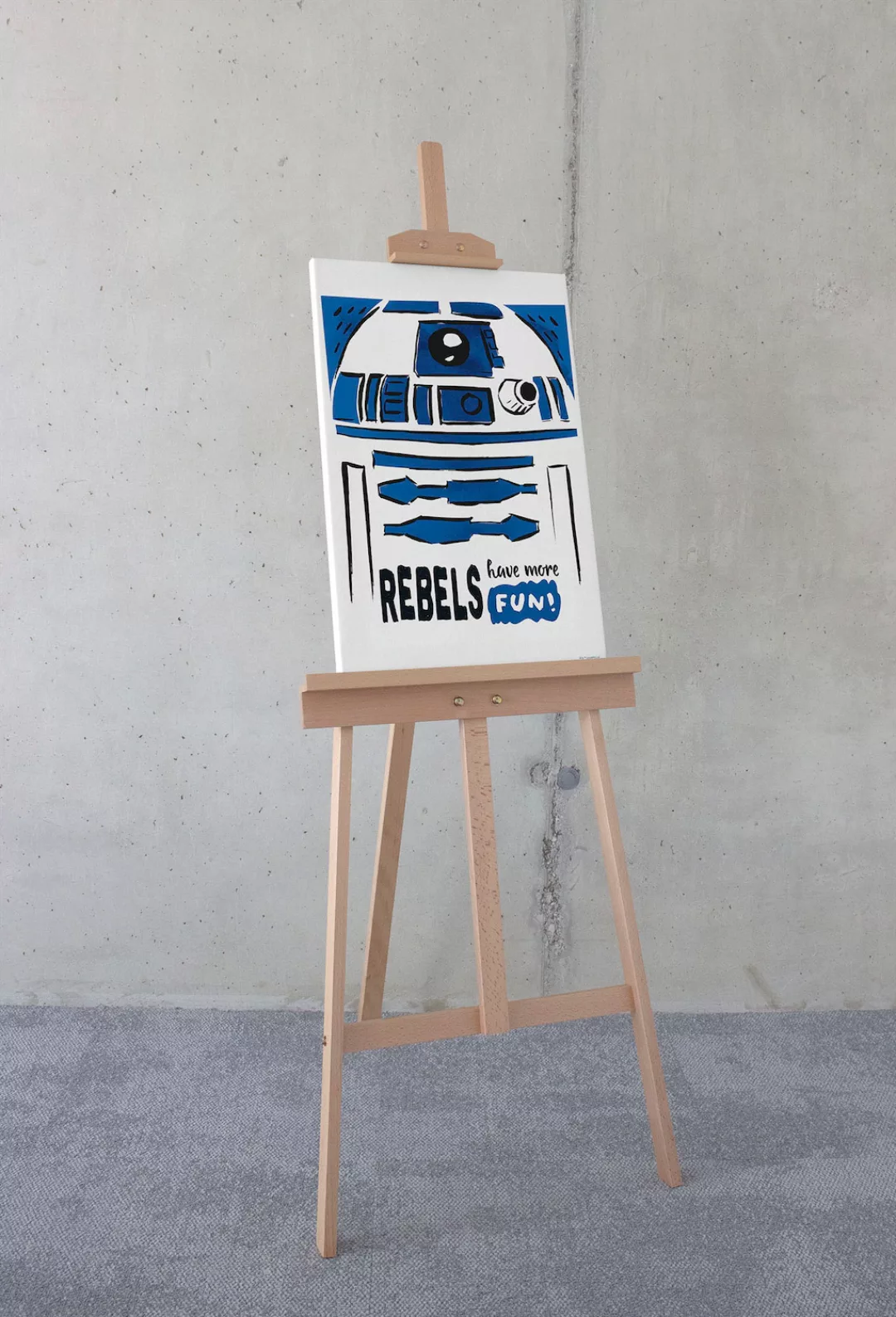 Komar Leinwandbild »Keilrahmenbild - Star Wars R2D2 More Fun - Größe 40 x 6 günstig online kaufen