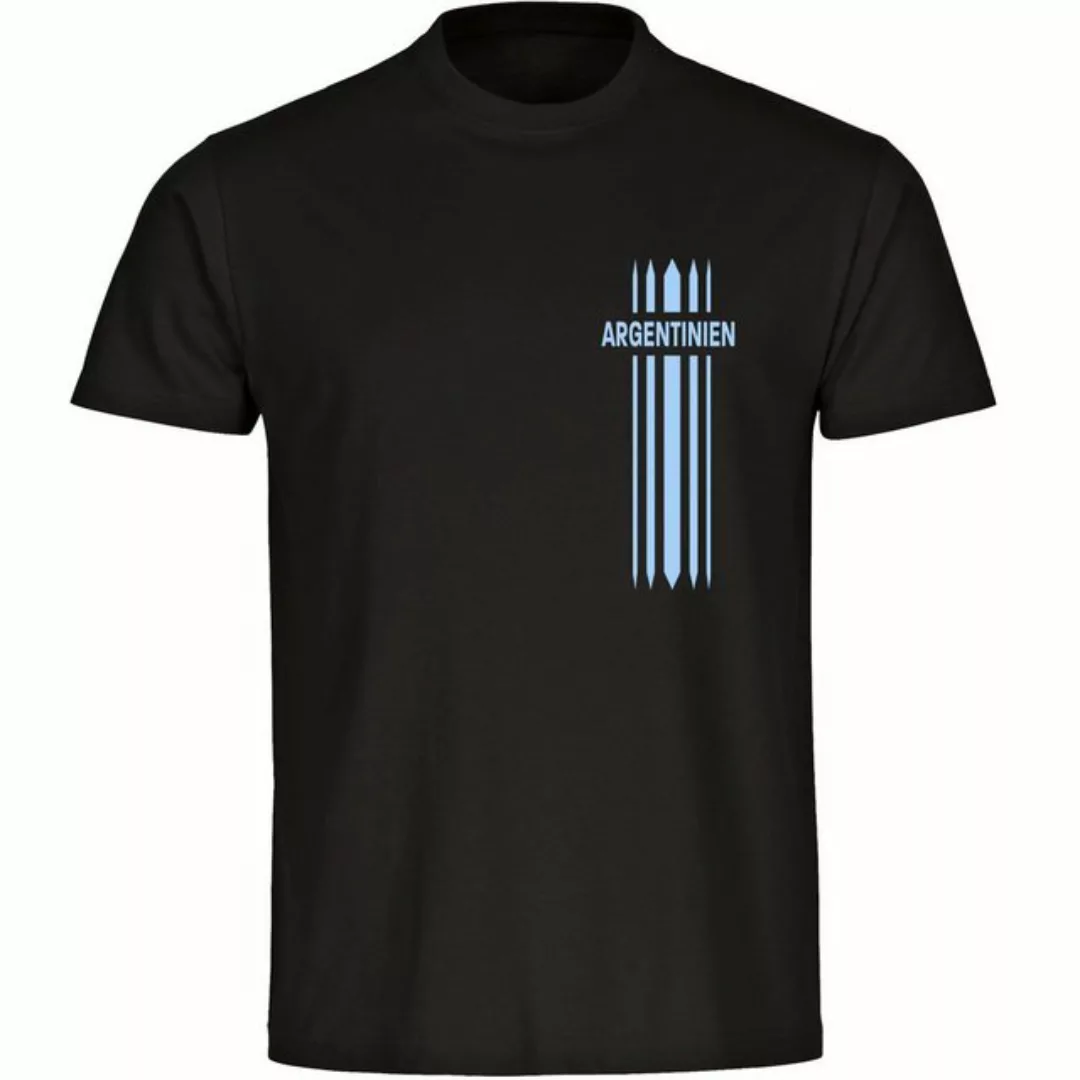 multifanshop T-Shirt Herren Argentinien - Streifen - Männer günstig online kaufen