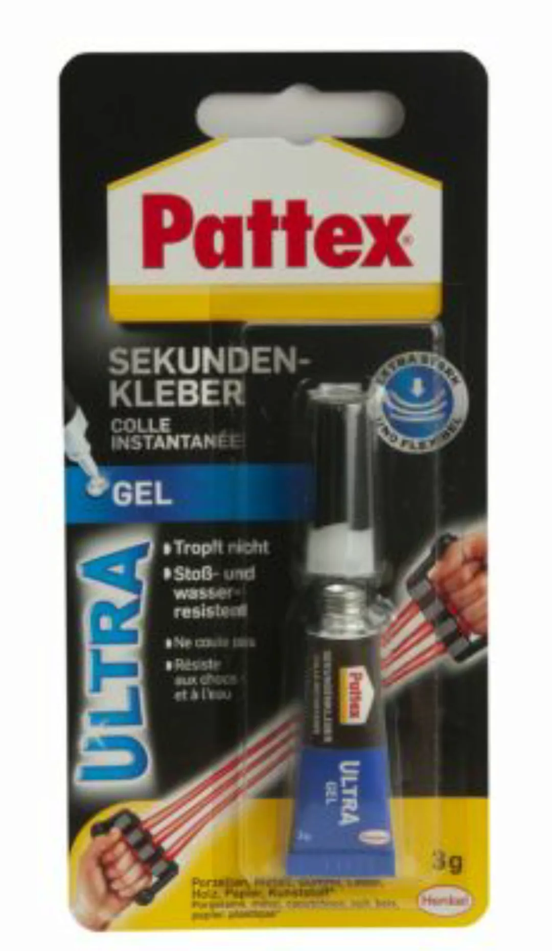 Pattex Sekundenkleber Ultra Gel flexibler Alleskleber 3g günstig online kaufen