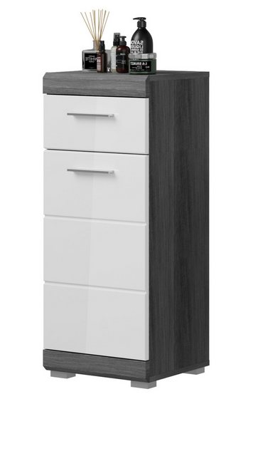 Inn.Furn Unterschrank Shawn (Badezimmer Kommode weiß und grau, B/H ca.: 37/ günstig online kaufen