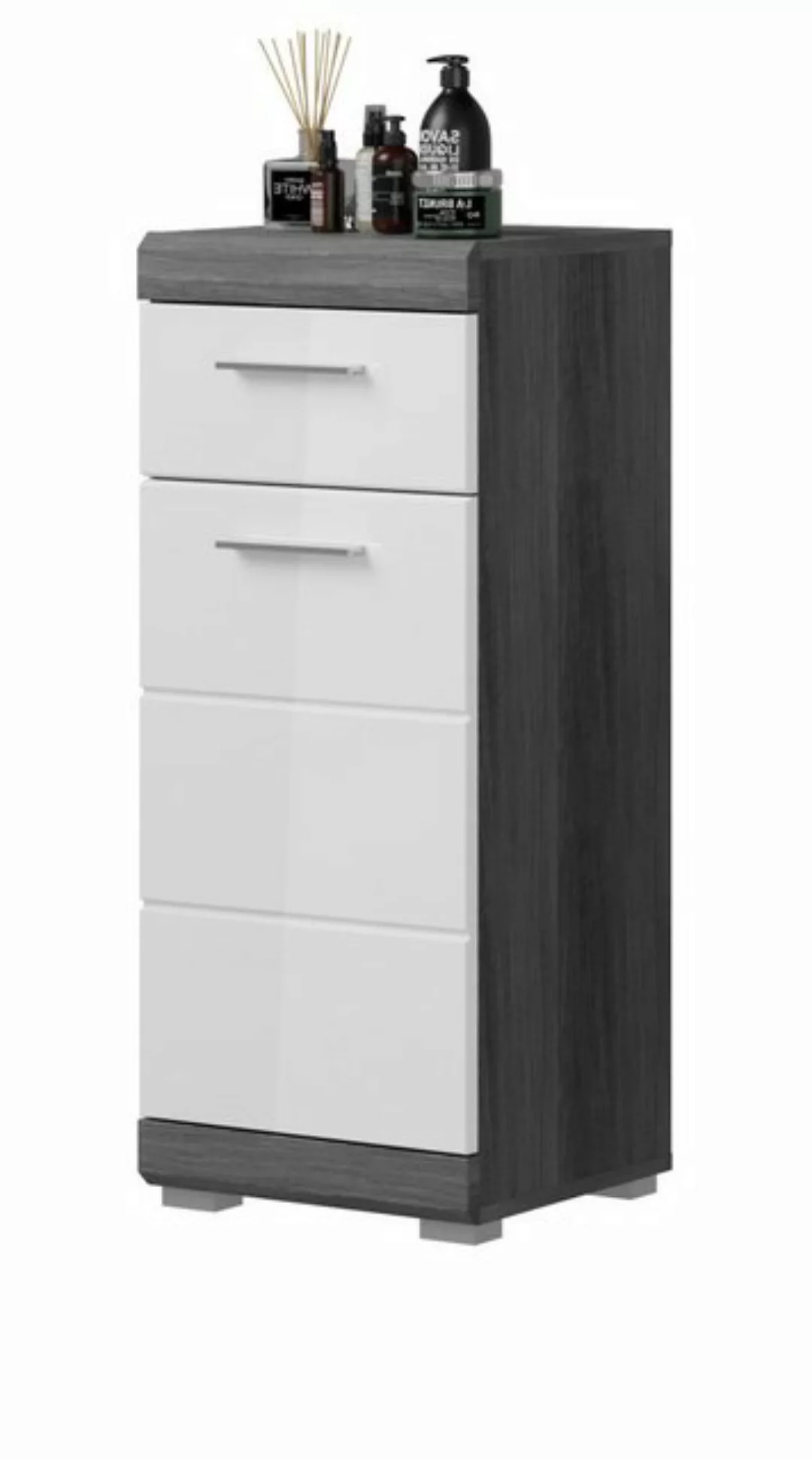 Inn.Furn Unterschrank Shawn (Badezimmer Kommode weiß und grau, B/H ca.: 37/ günstig online kaufen