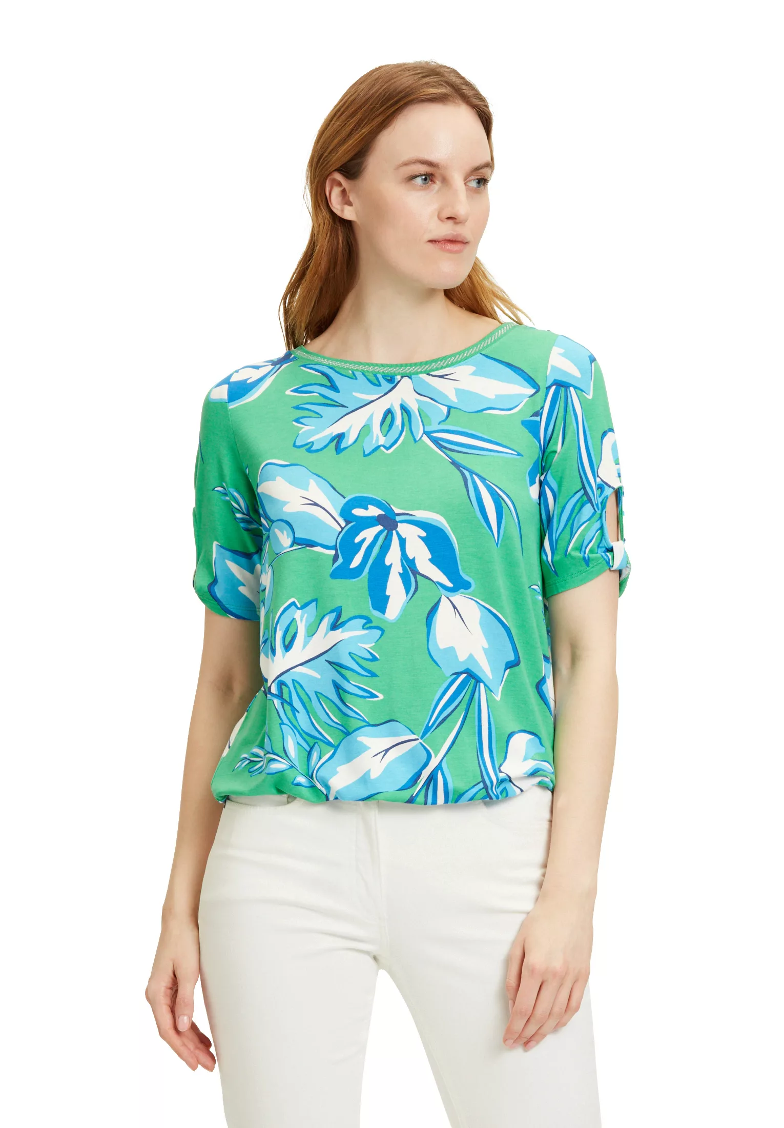 Betty Barclay Kurzarmshirt "Betty Barclay Casual-Shirt mit Tunnelzug", Ripp günstig online kaufen