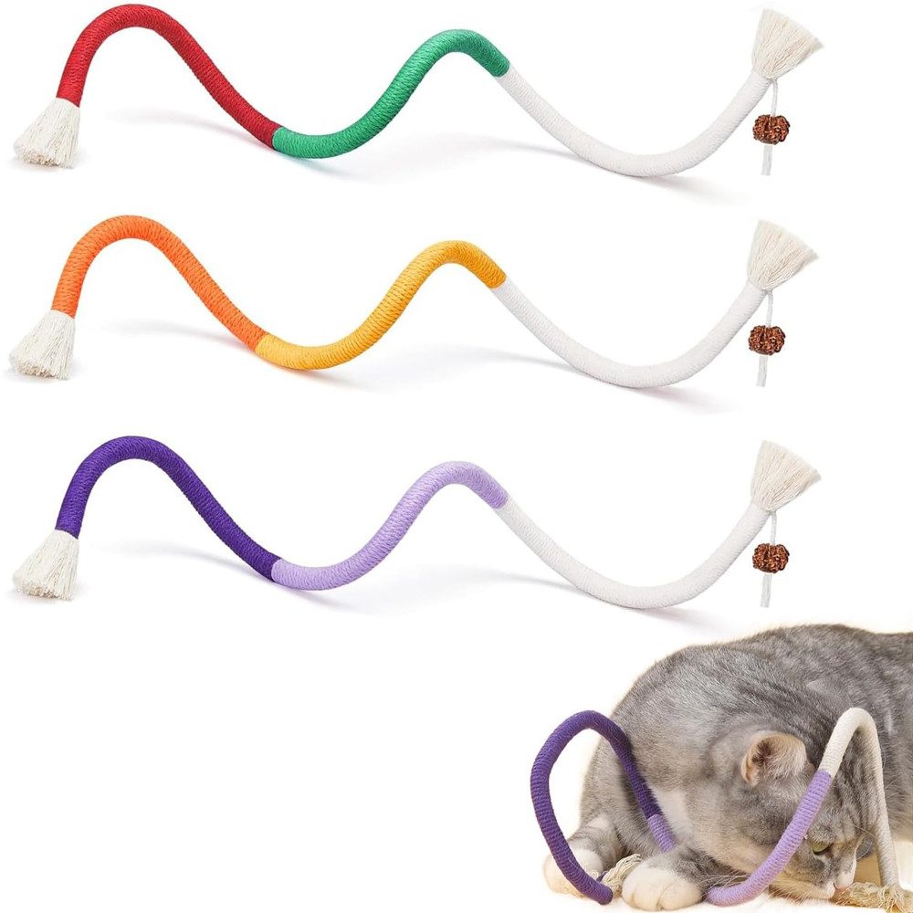 NUODWELL Tier-Intelligenzspielzeug Katze Seil Spielzeug, 3Pcs günstig online kaufen