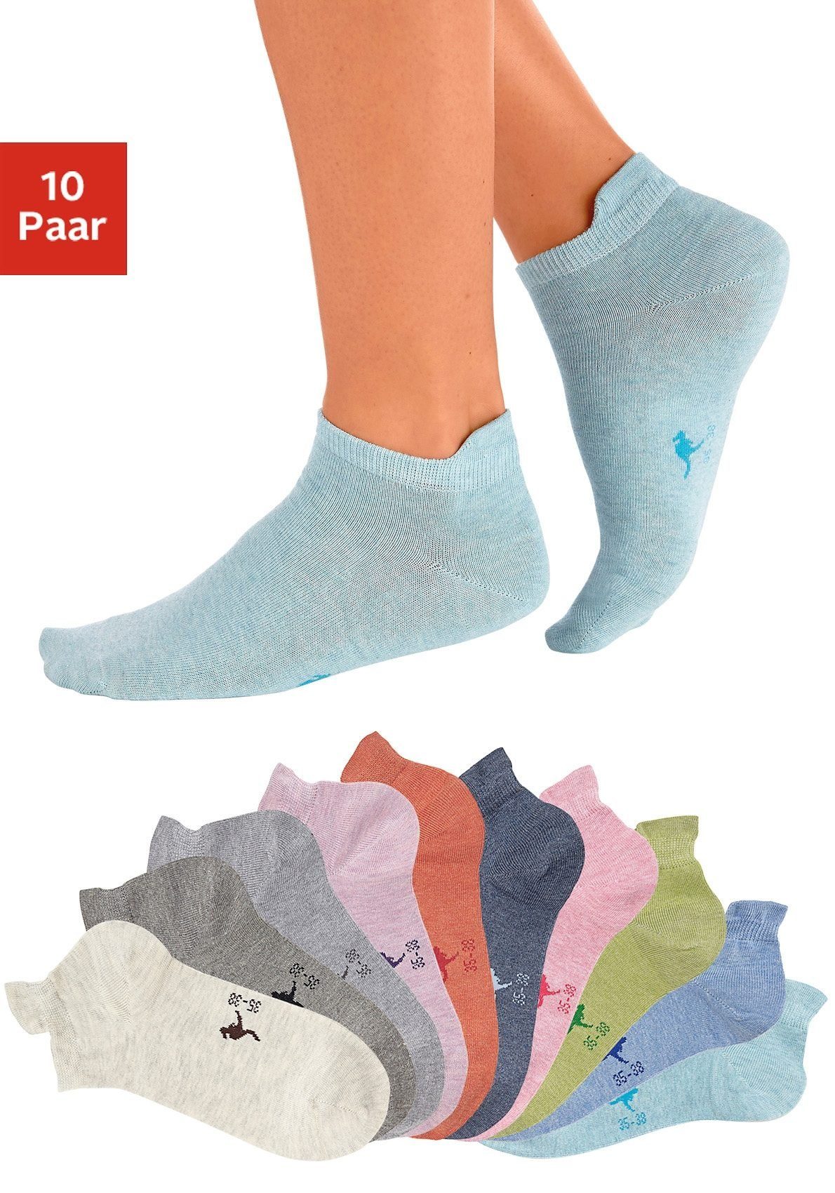 KangaROOS Sneakersocken (Packung, 10-Paar) mit verlängertem günstig online kaufen