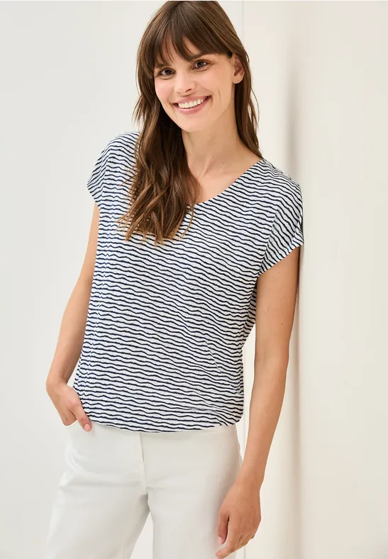 Gemustertes Strukturshirt günstig online kaufen
