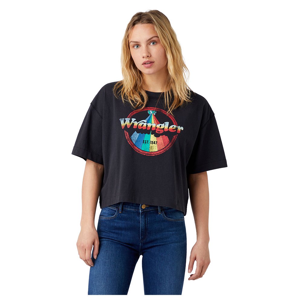 Wrangler Boxy Kurzärmeliges T-shirt S Worn Black günstig online kaufen