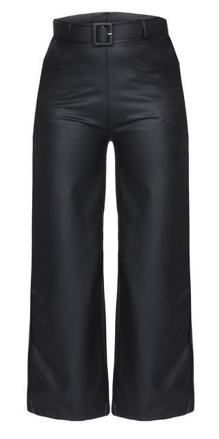 OriginalYou Culotte Damen Leder Hose weites Bein Hose in Lederoptik elastis günstig online kaufen