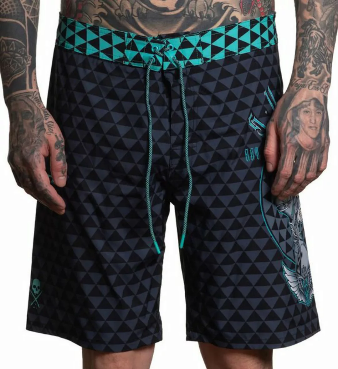 Sullen Clothing Boardshorts Butterfly Tattoo Rosen Schmetterling Badehose günstig online kaufen