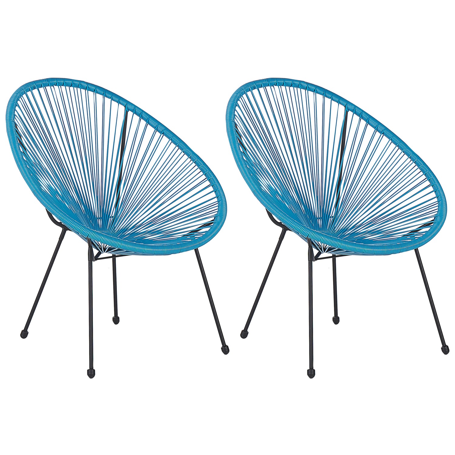 Beliani Cocktailsessel Blau Schwarz 90x70x87 günstig online kaufen