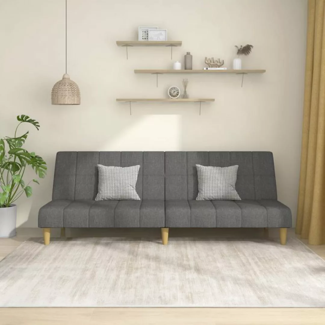 vidaXL Sofa Schlafsofa 2-Sitzer Hellgrau Stoff günstig online kaufen