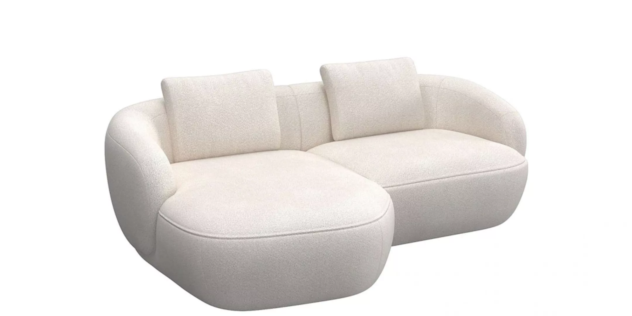 FLEXLUX Wohnlandschaft »Torino, rund, L-Form, Sofa-Ecke mit Recamiere, Long günstig online kaufen