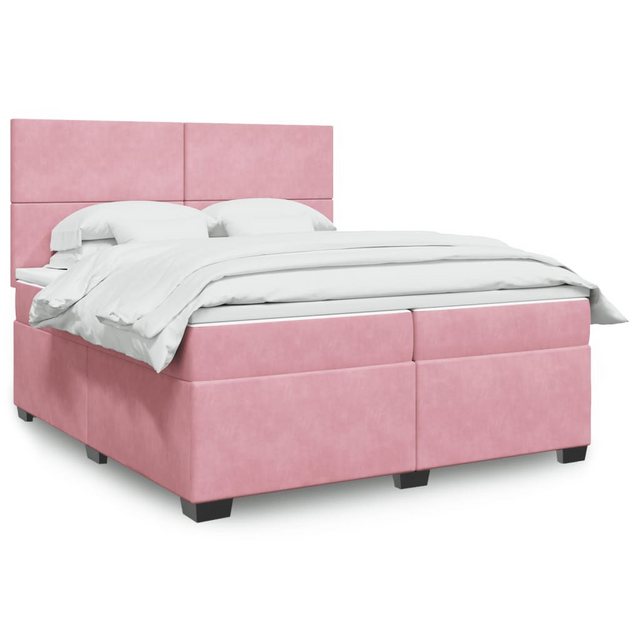 furnicato Bettgestell Boxspringbett mit Matratze Rosa 200x200 cm Samt (1-tl günstig online kaufen