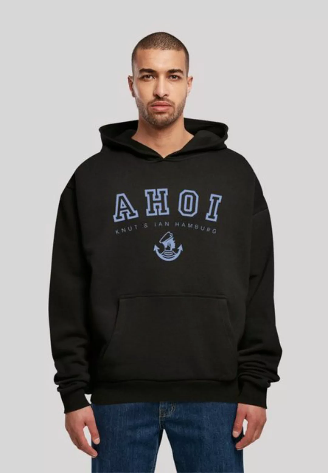 F4NT4STIC Kapuzenpullover Hoodie Ahoi Knut & Jan Hamburg Print günstig online kaufen