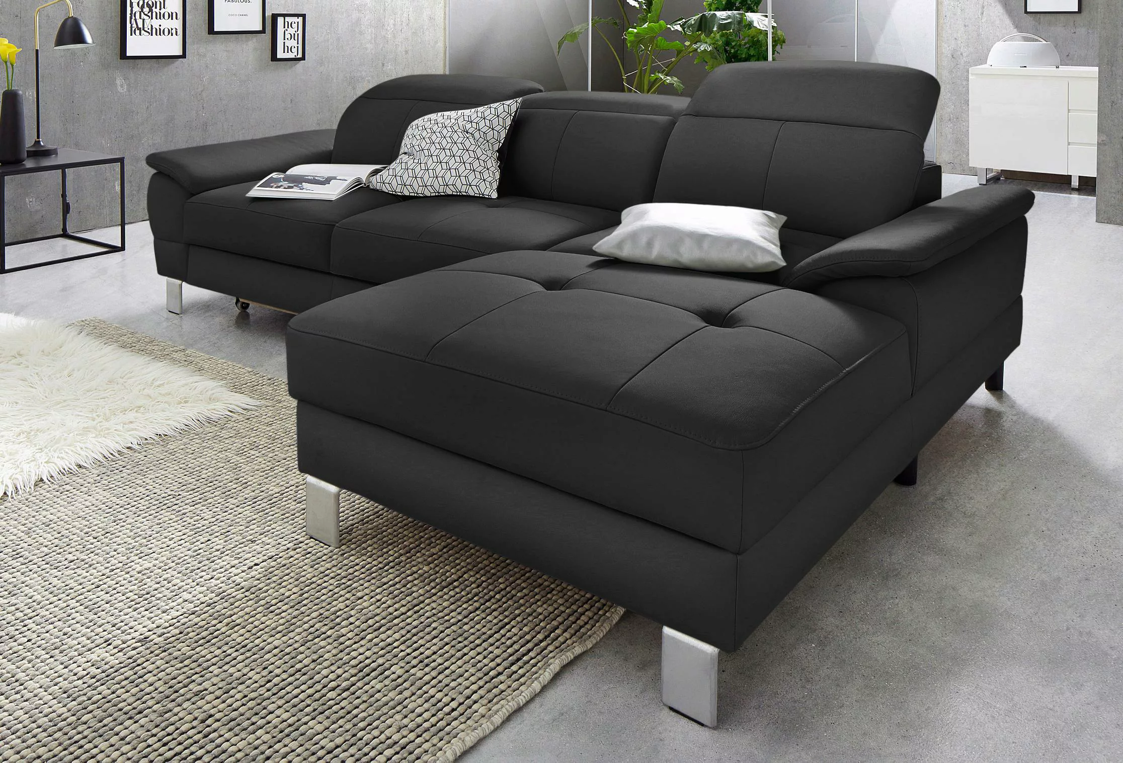 exxpo - sofa fashion Ecksofa "Mantua 2, inkl. Kopf- bzw. Rückenverstellung, günstig online kaufen