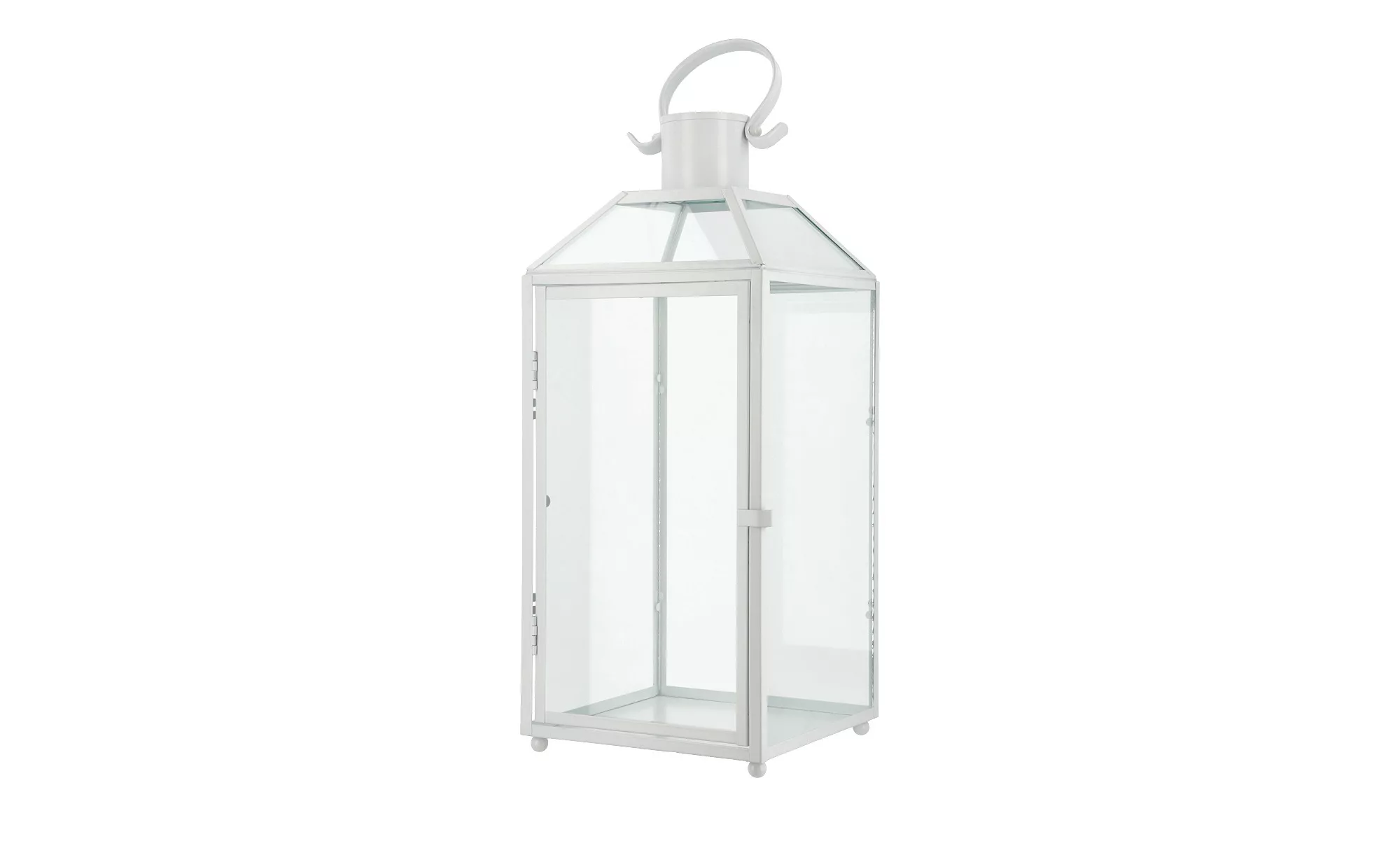Laterne - weiß - Metall, Glas - 18 cm - 18 cm - 42,5 cm - Dekoration > Late günstig online kaufen