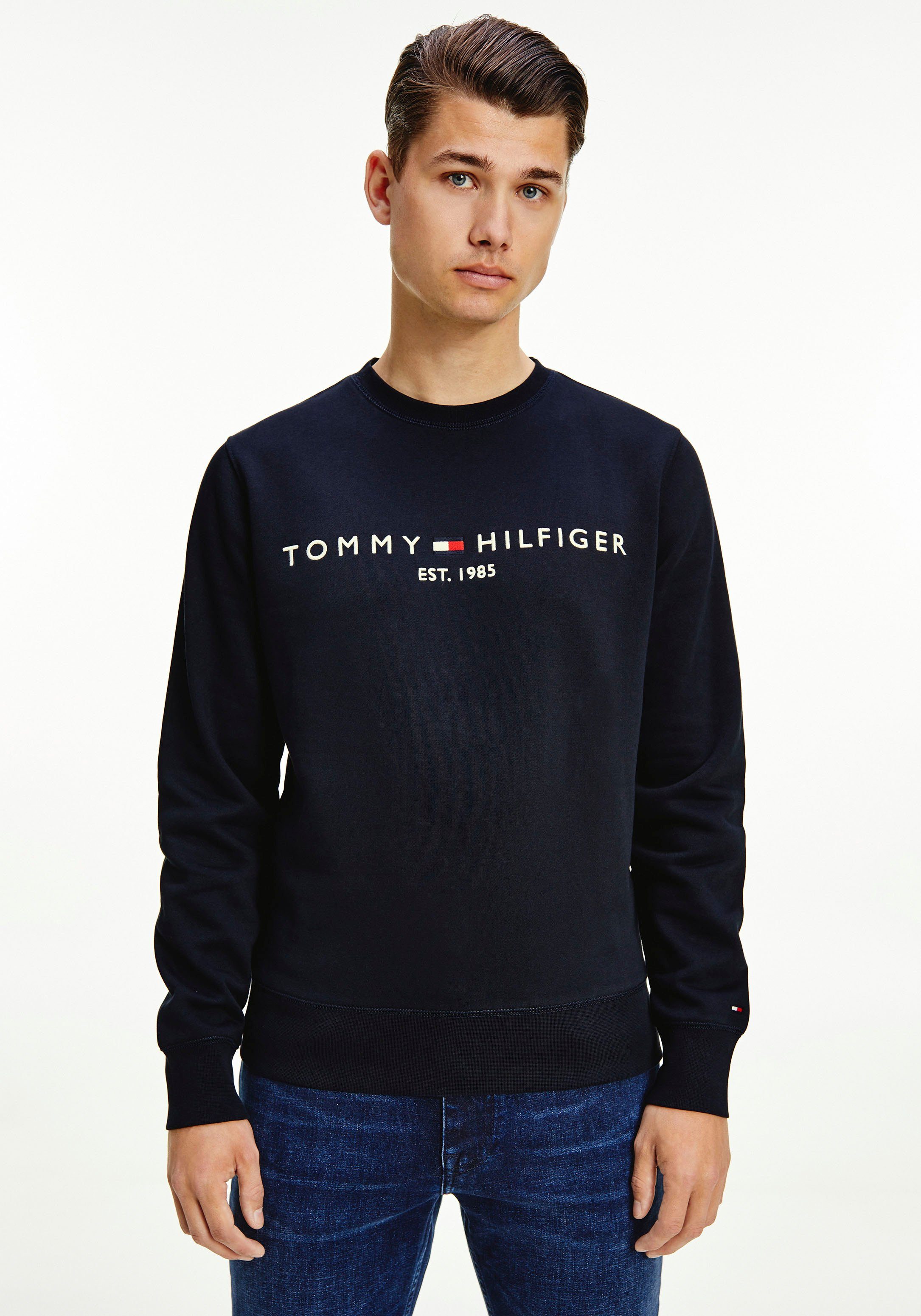 Tommy Hilfiger Sweatshirt "TOMMY LOGO SWEATSHIRT mit Rundhals und Stickerei günstig online kaufen