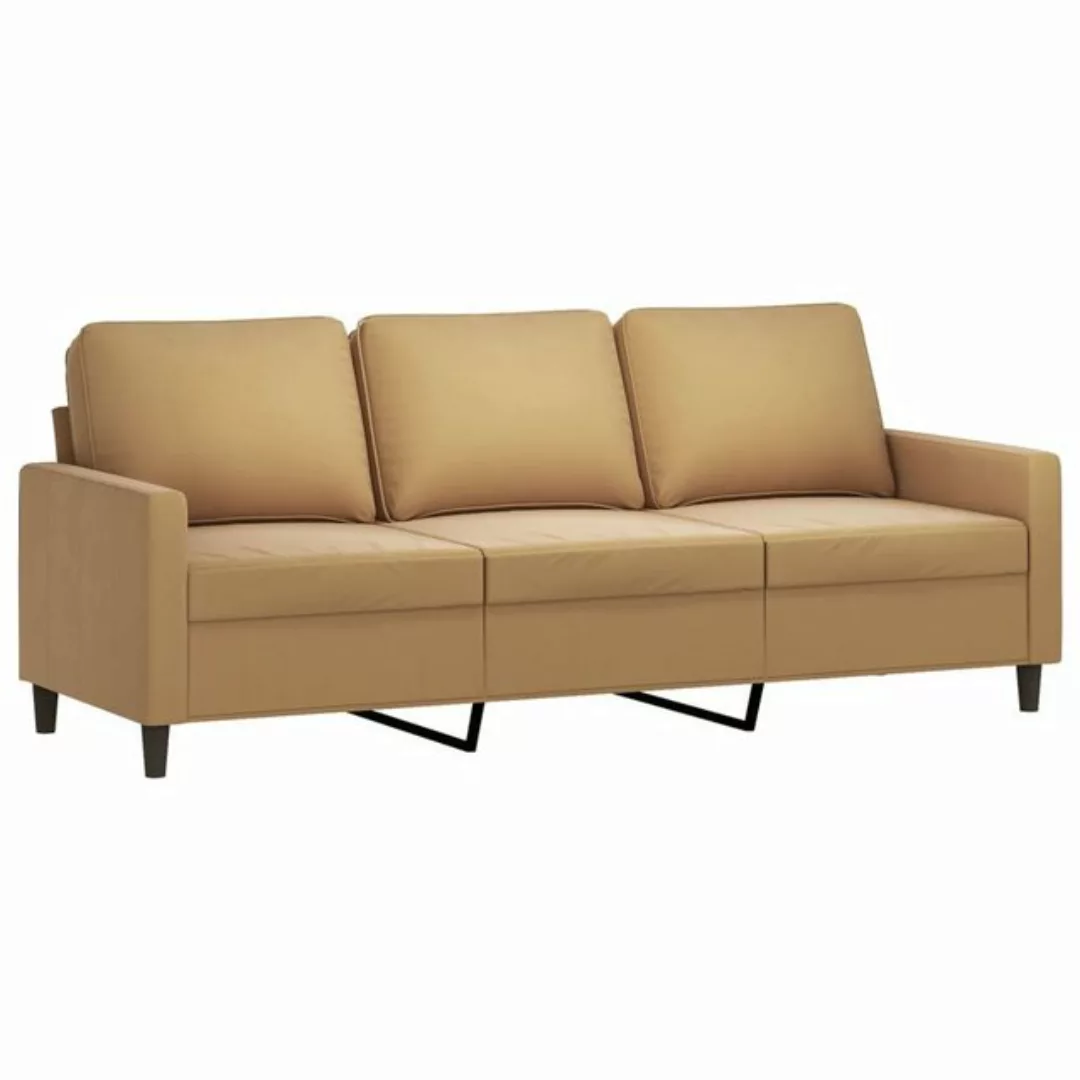 vidaXL Sofa, 3-Sitzer-Sofa Braun 180 cm Samt günstig online kaufen