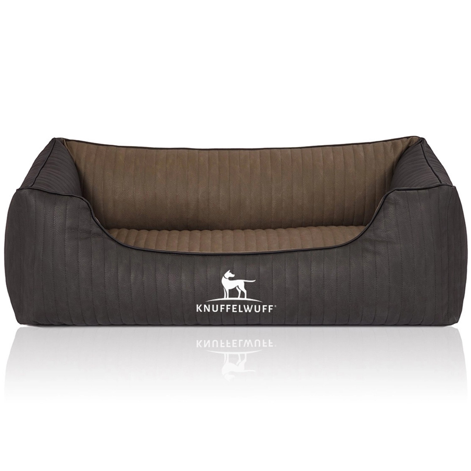 Knuffelwuff Hundebett Outback Orthopädisch Kunstleder M-L 85 x 63cm Schwarz günstig online kaufen