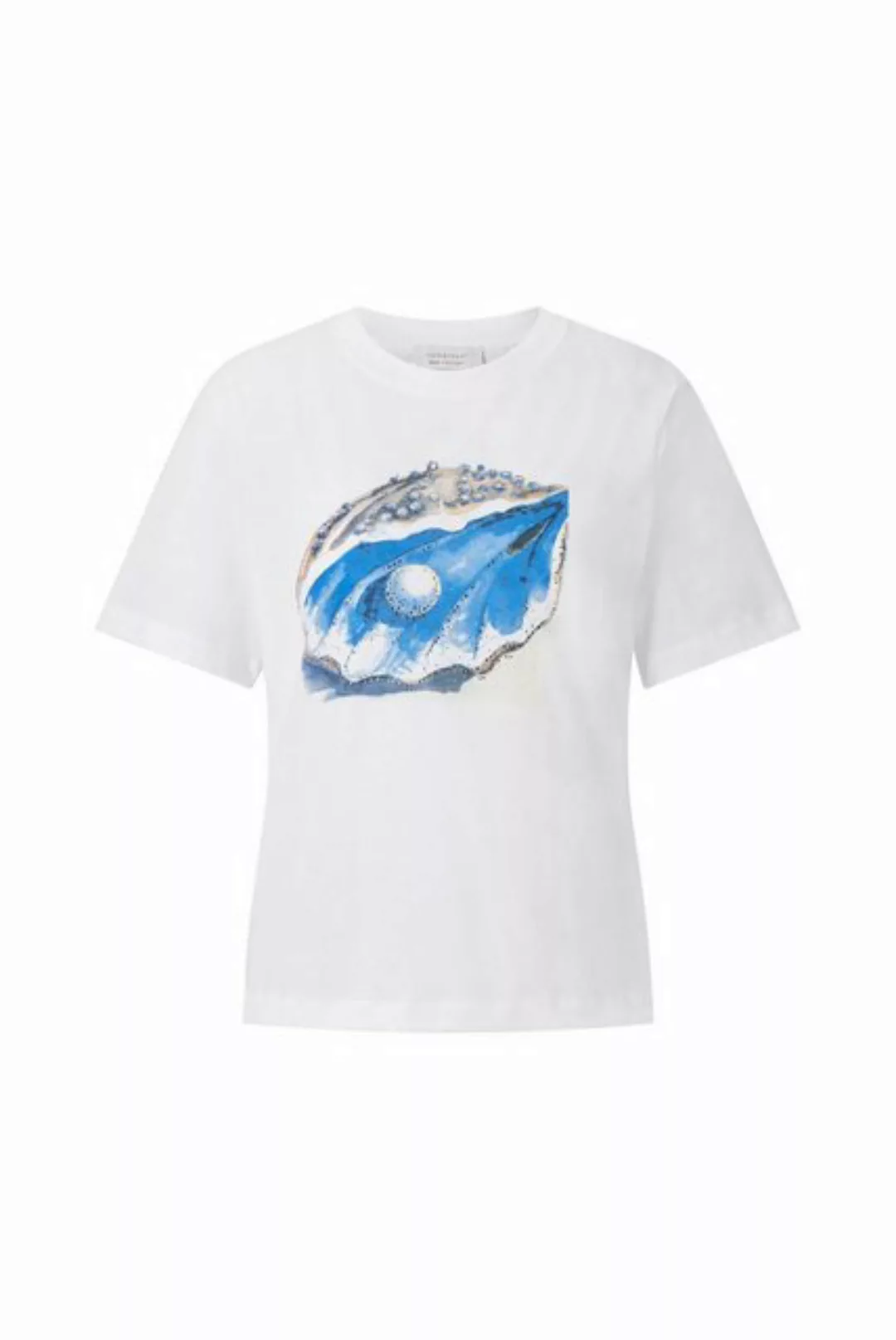 Rich & Royal T-Shirt elegant fit T-Shirt with seashell p, white günstig online kaufen