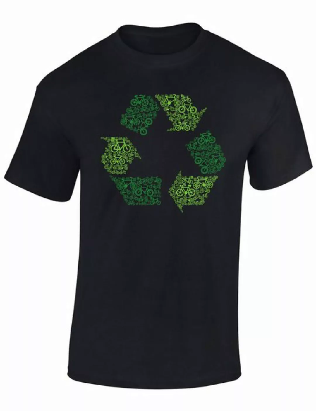 Baddery Print-Shirt Fahrrad T-Shirt : Recycling ? Re-Cycling ! - Sport Tshi günstig online kaufen