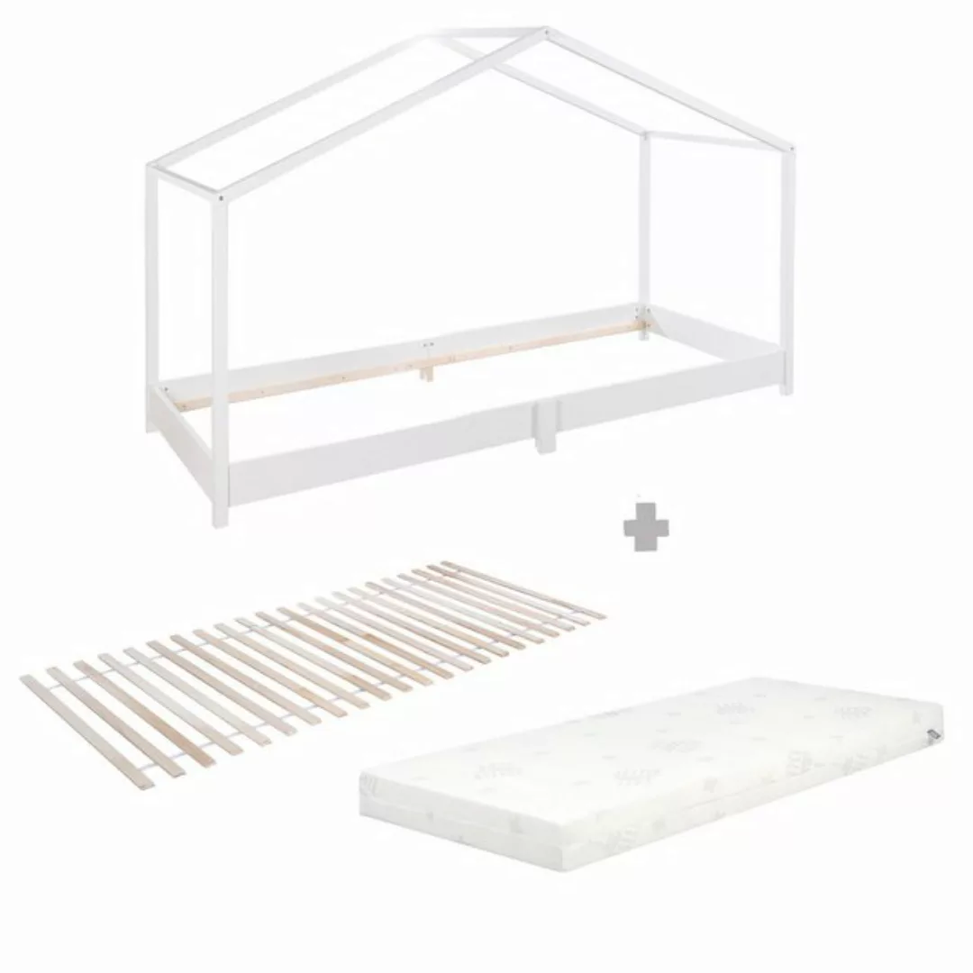 roba® Hausbett aus Massivholz, Kinderbett in 90 x 200 cm oder 70 x 140 cm ( günstig online kaufen