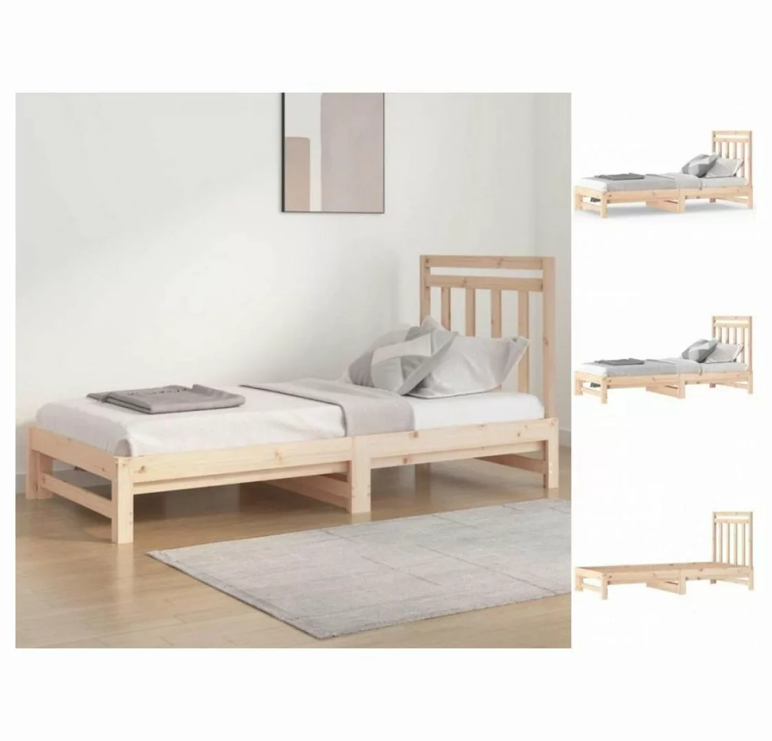 vidaXL Gästebett Tagesbett Gästebett Ausziehbar 2x90x200 cm Massivholz Kief günstig online kaufen