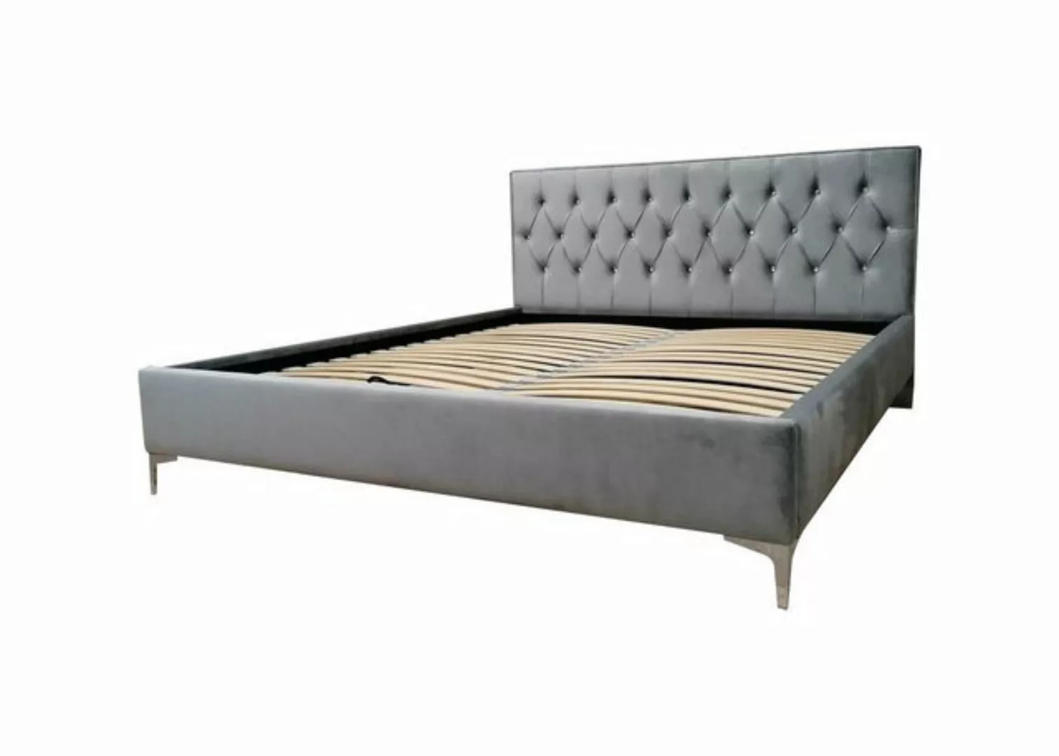 Xlmoebel Bett Chesterfield Bett 140x200 Textil Polster Doppelbett Bettgeste günstig online kaufen