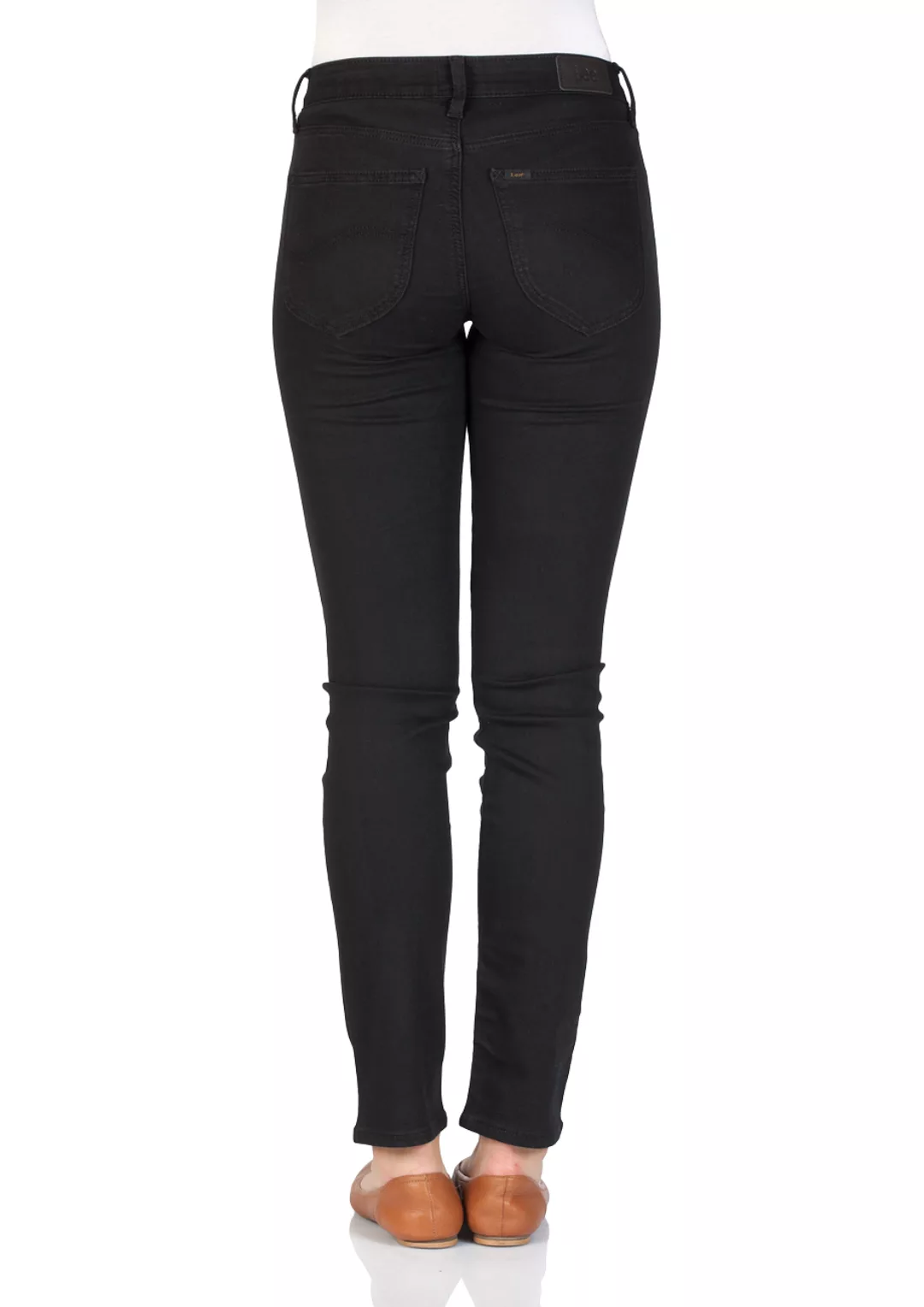 Lee Damen Jeans Elly - Slim Fit - Schwarz - Black Rinse günstig online kaufen