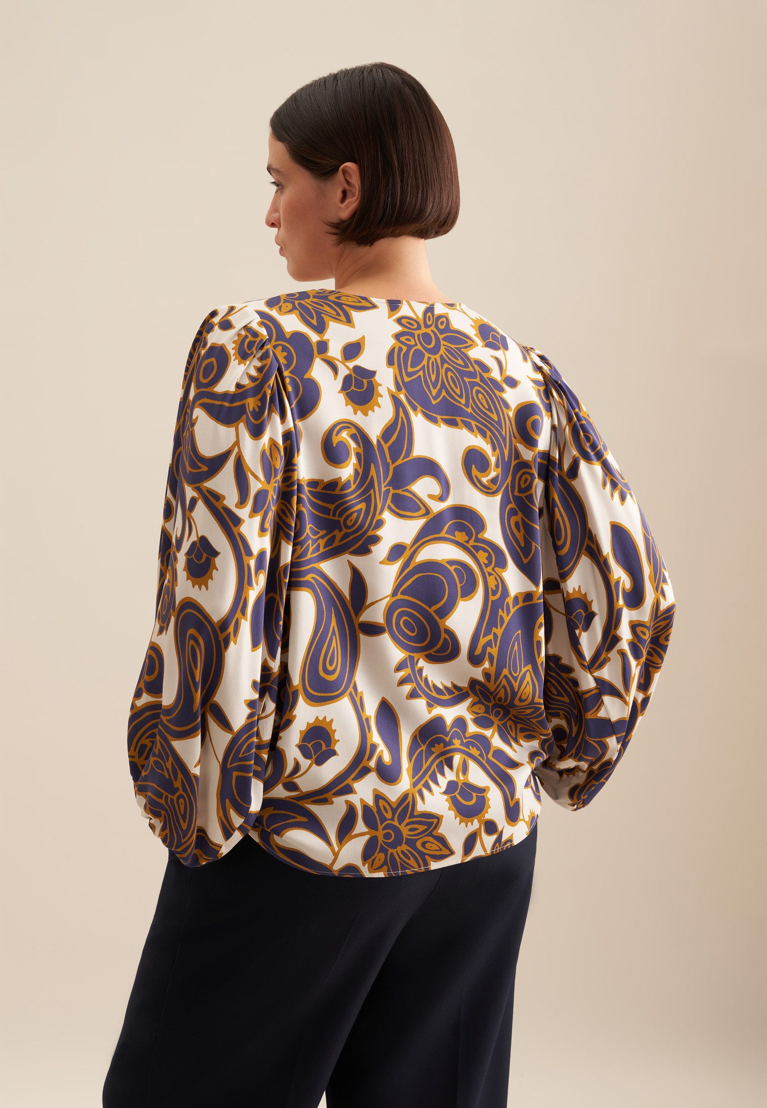 seidensticker Shirtbluse Schwarze Rose 3/4-Arm V-Neck günstig online kaufen