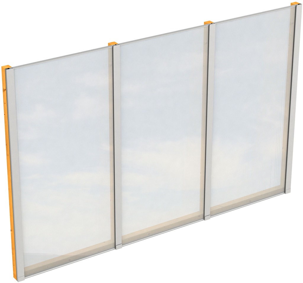Skan Holz Seitenwand m. Polycarbonatplatten (FS) 305 x 200 cm Fichte Eiche günstig online kaufen