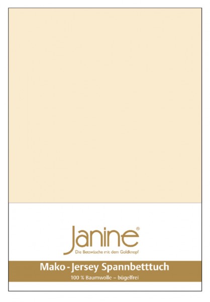 Janine Janine Spannbetttuch Mako-Feinjersey 5007 leinen (27) Größe:  150x20 günstig online kaufen