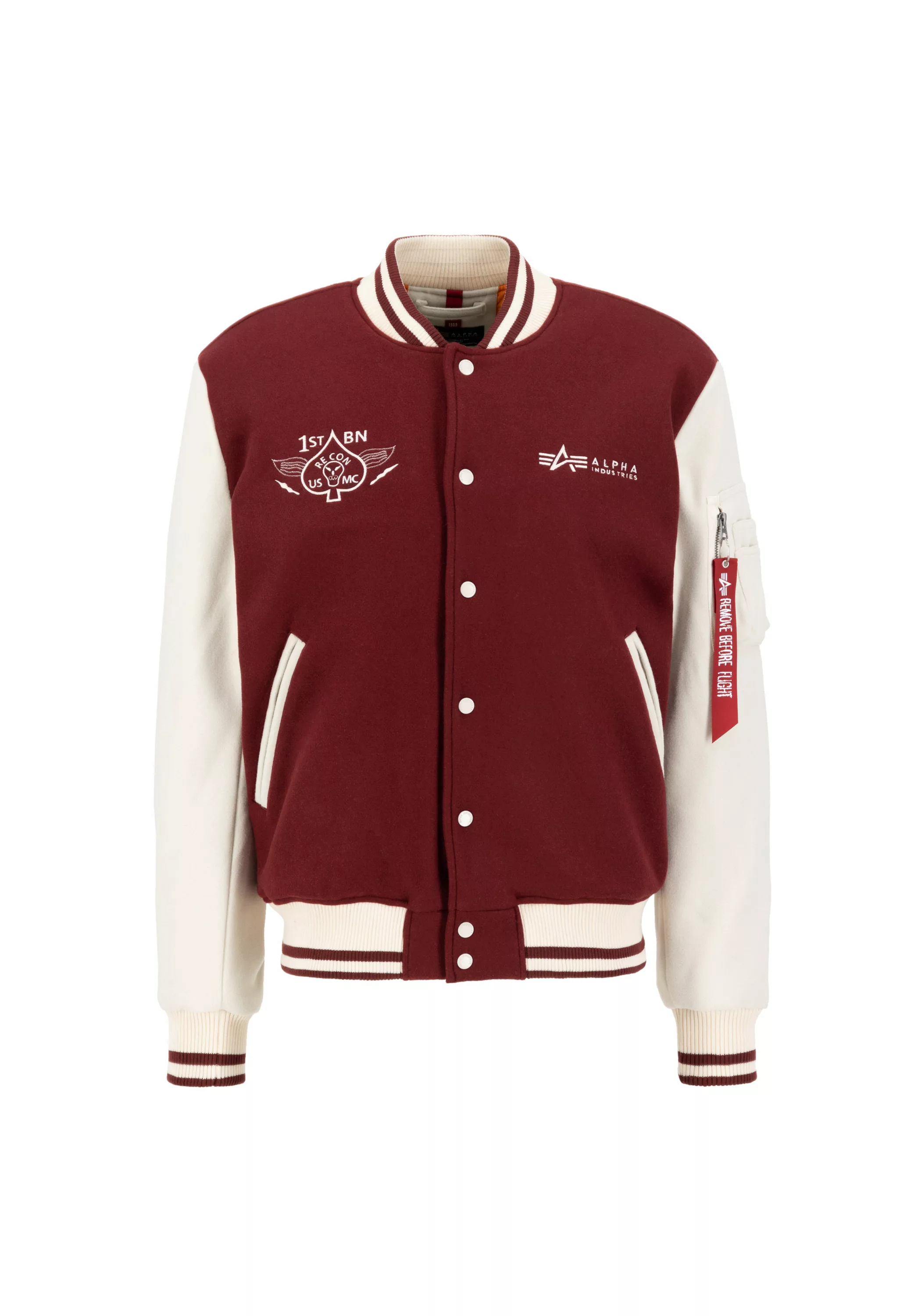 Alpha Industries Bomberjacke "MA-1 Zip Hood Back EMB Bomberjacke" günstig online kaufen