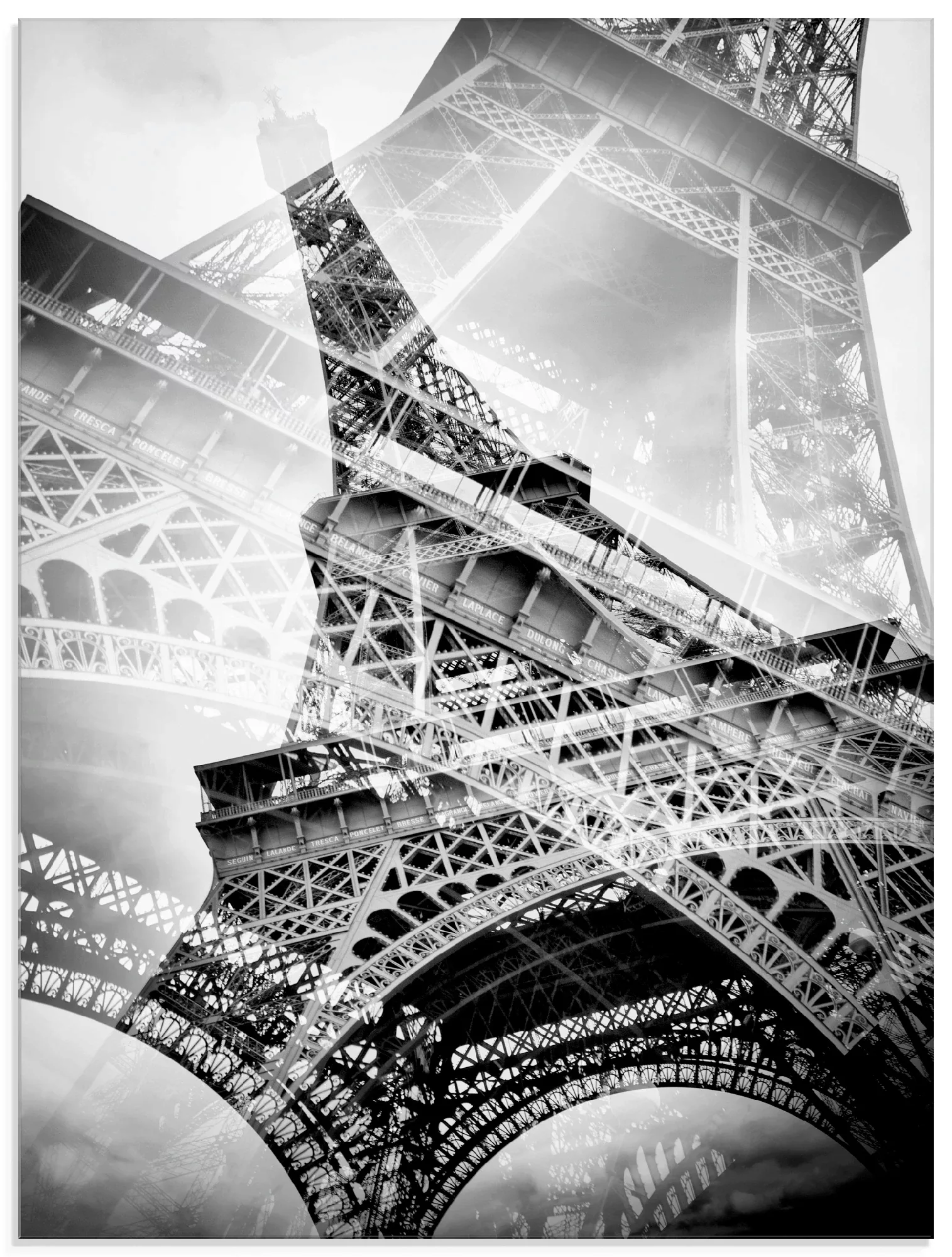 Artland Glasbild "Der doppelte Eiffelturm", Gebäude, (1 St.) günstig online kaufen