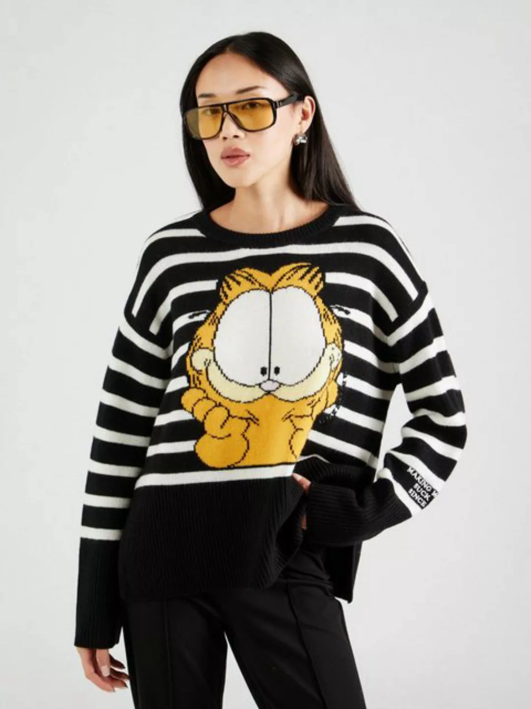 Frogbox Rollkragenpullover Garfield (1-tlg) Stickerei günstig online kaufen