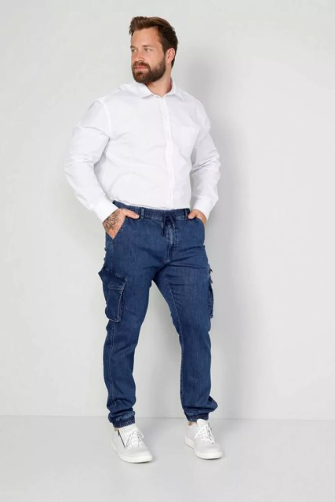 Boston Park 5-Pocket-Jeans Boston Park Schlupfjeans Slim Fit Cargotaschen günstig online kaufen