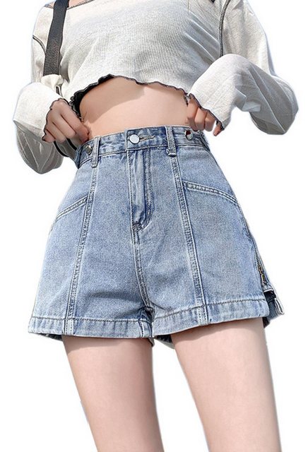 CHENIN Jeansshorts Jeansshorts mit reißverschluss, schmal geschnittene jean günstig online kaufen