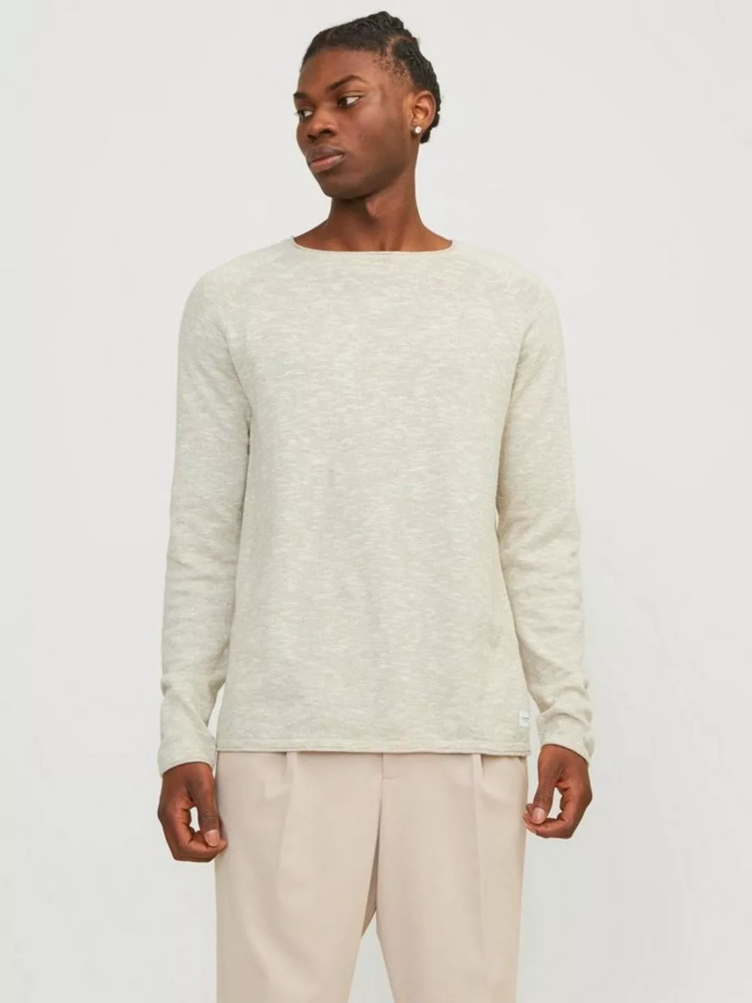 Jack & Jones Strickpullover JJELINEN KNIT CREW NECK SN günstig online kaufen